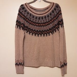 Maurices Blush Fair Isle Sweater Size L